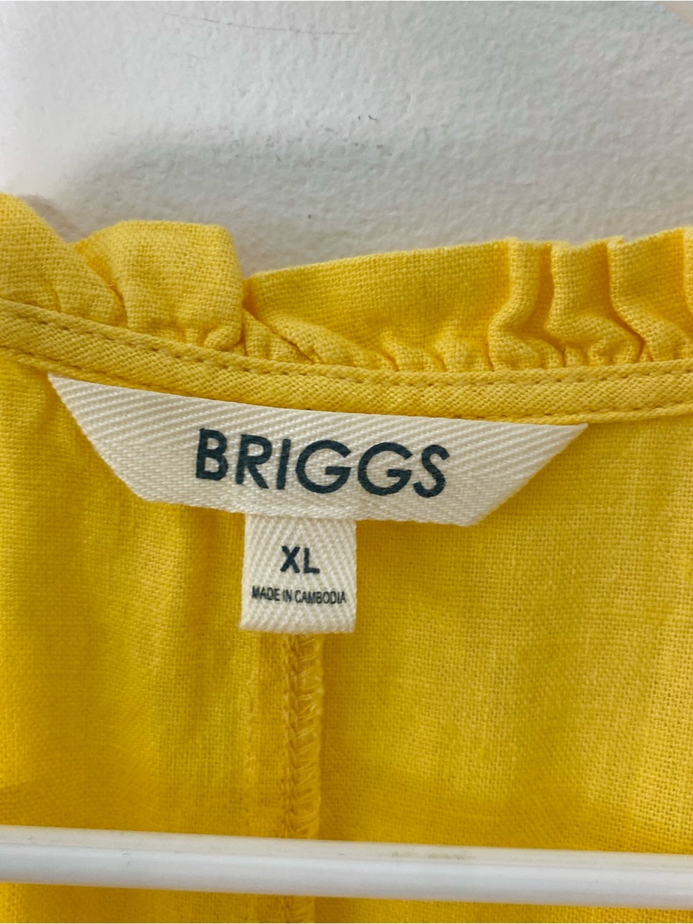 BRIGGS Linen Ruffle Neckline Shift Dress - Picture 5 of 6